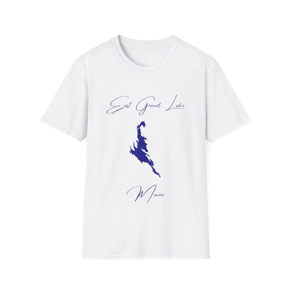 Maine  East  Grand  Lake  T-shirt  front  position  view  from  front  white.webp