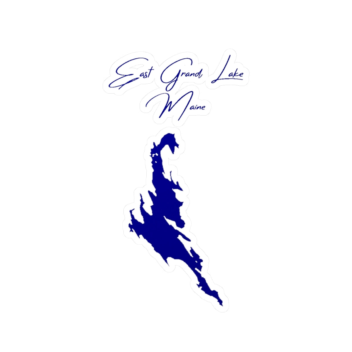 Maine  East  Grand  Lake  Vinyl  Decal  other  position  view  from  front  4  x  6.webp