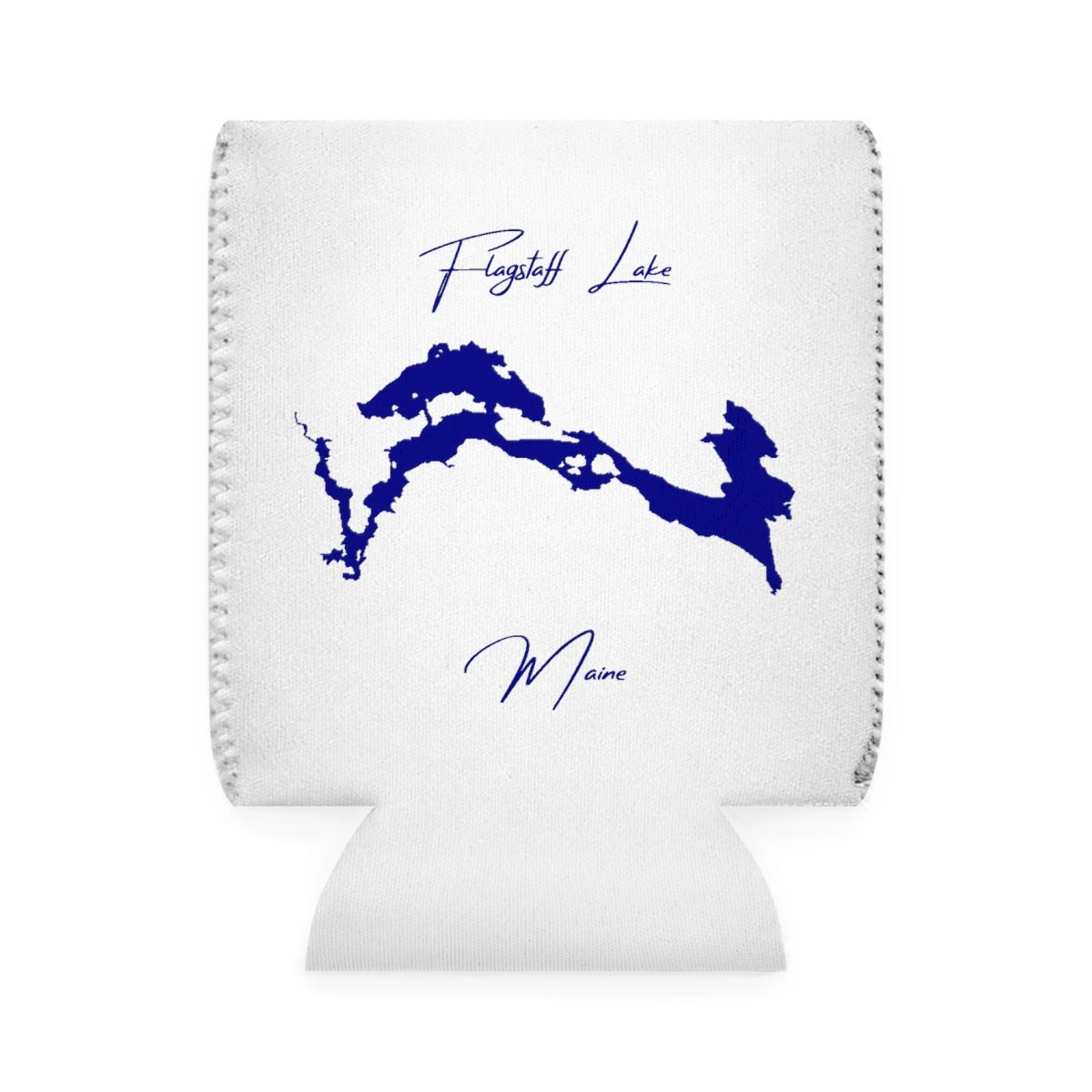 Maine  Flagstaff  Lake  Can  Koozie  front  position  view  from  front-1  white.webp