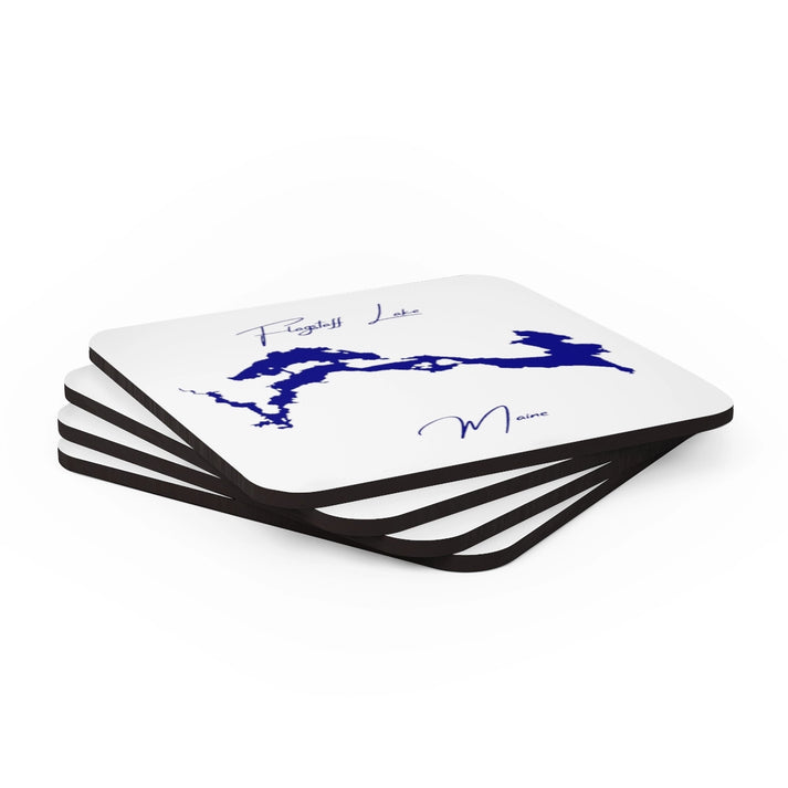 Maine  Flagstaff  Lake  Coaster  Set  front  position  view  from  stacked  3.75  x  3.75.webp