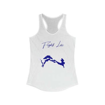 Maine  Flagstaff  Lake  Racerback-Tank  front  position  view  from  front  solid  white.webp