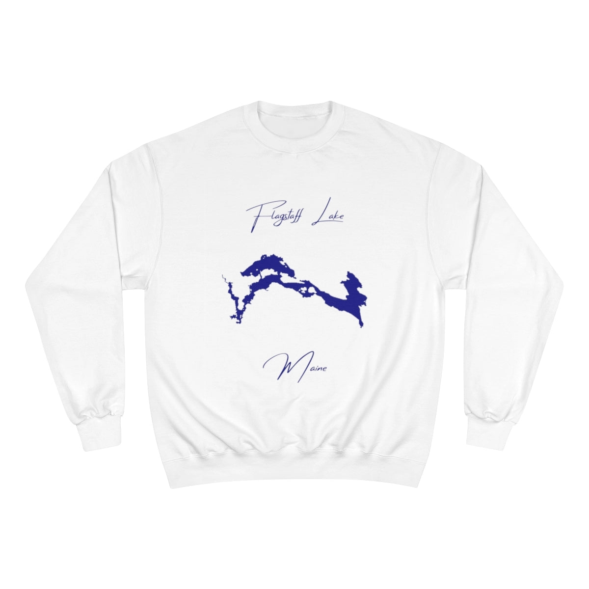 Maine  Flagstaff  Lake  Sweatshirt  front  position  view  from  front  white.webp