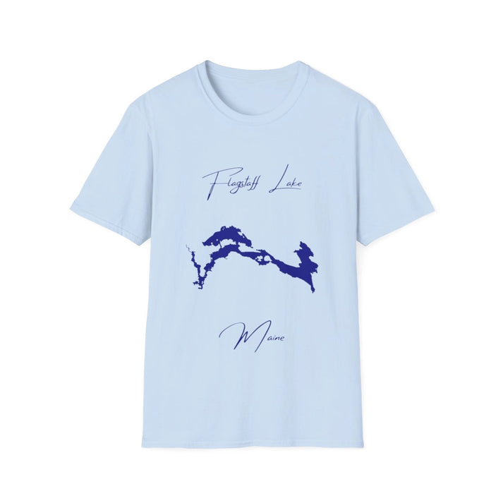 Maine  Flagstaff  Lake  T-shirt  front  position  view  from  front  light  blue.webp