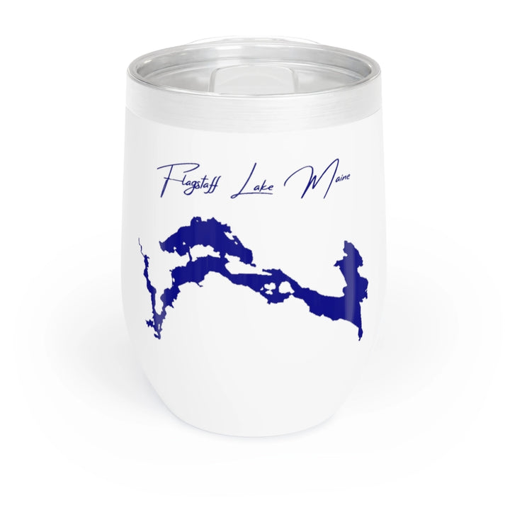 Maine  Flagstaff  Lake  Wine  Tumbler  front  position  view  from  front  white.webp
