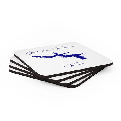 Maine  Grand  Lake  Matagamon  Coaster  Set  front  position  view  from  stacked  3.75  x  3.75.webp