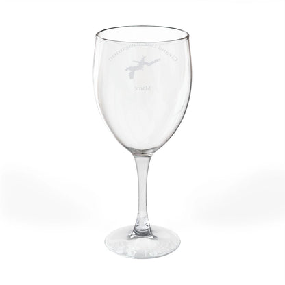 Maine  Grand  Lake  Matagamon  Engraved  Wine  Glass  other  position  view  from  back  10.5oz.webp