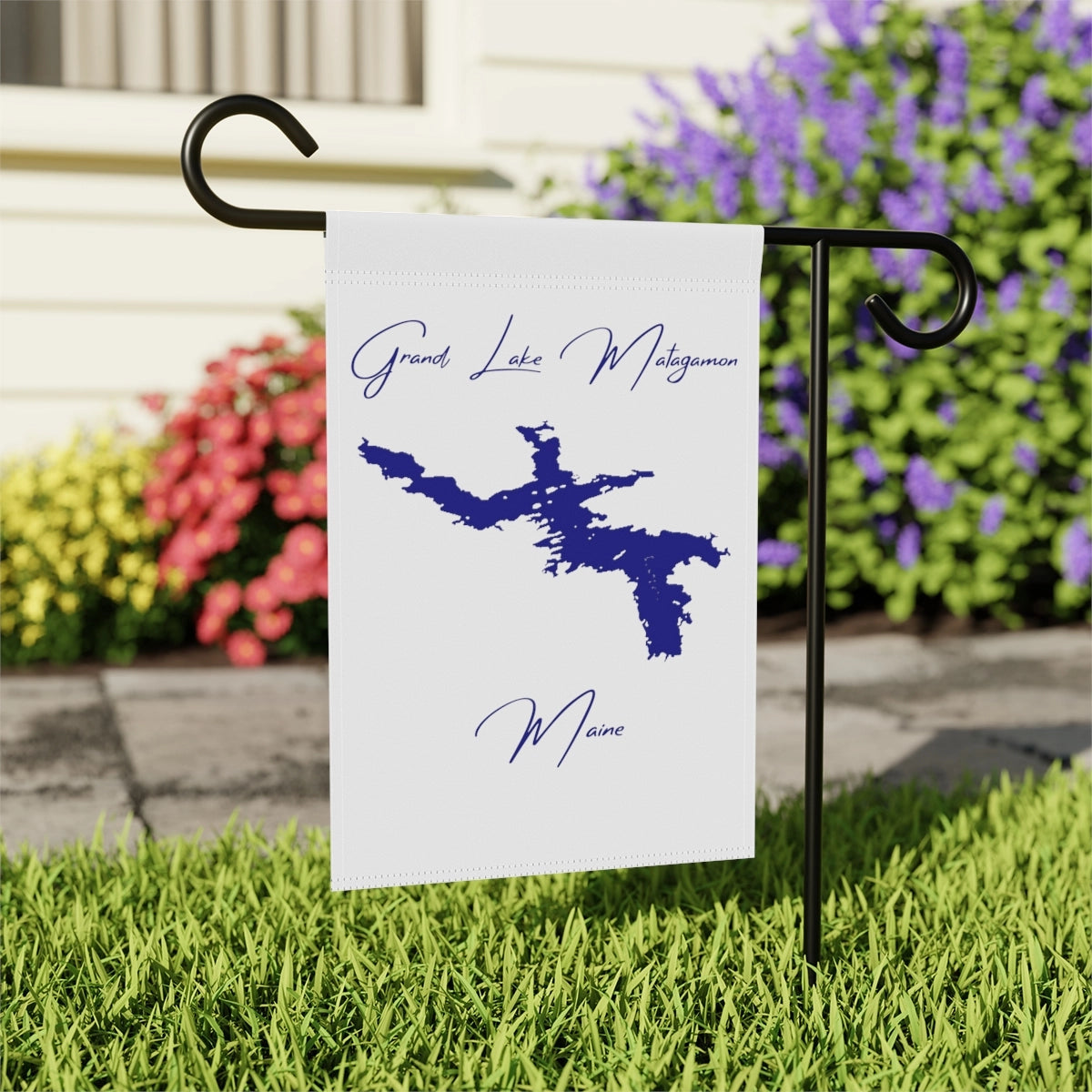 Maine  Grand  Lake  Matagamon  Garden  Banner  other  position  view  from  context-2  12''  x  18''.webp