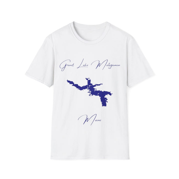 Maine  Grand  Lake  Matagamon  T-shirt  front  position  view  from  front  white.webp