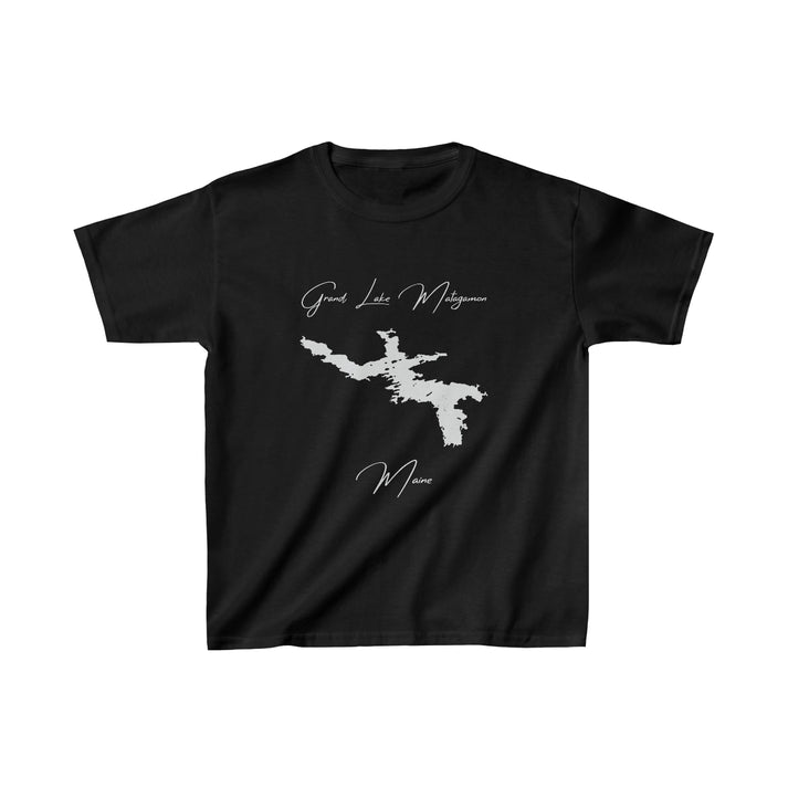 Maine  Grand  Lake  Matagamon  Youth  T-shirt  front  position  view  from  front  black.webp