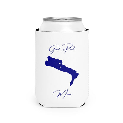 Maine  Great  Pond  Can  Koozie  front  position  view  from  front-2  white.webp