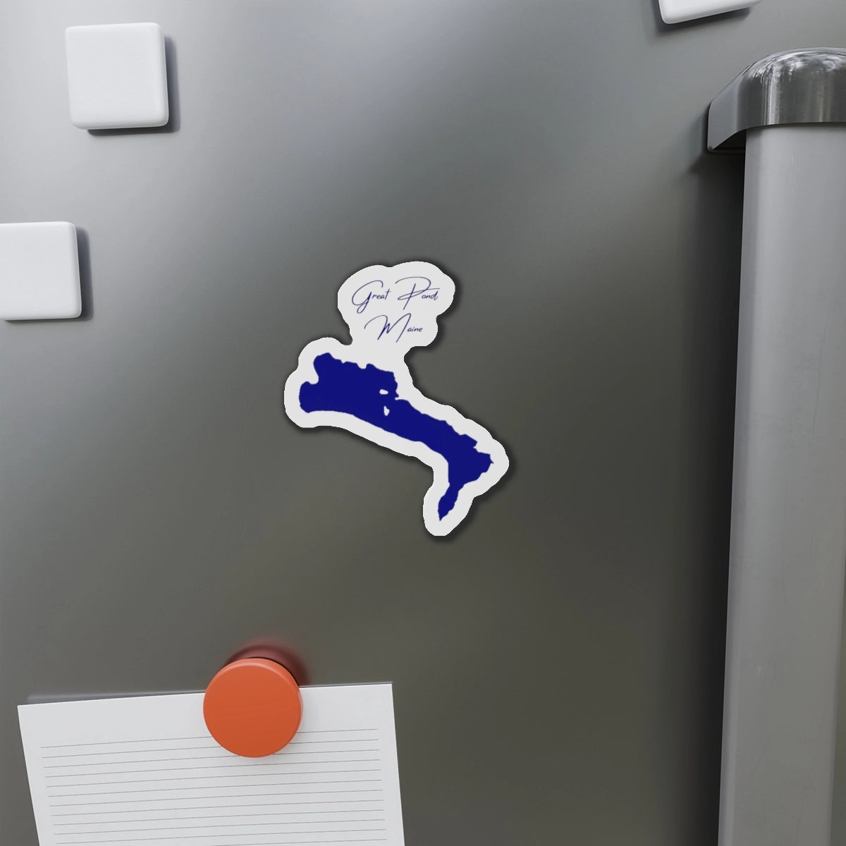 Maine  Great  Pond  Die  Cut  Magnet  front  position  view  from  context-1  4  x  4.webp