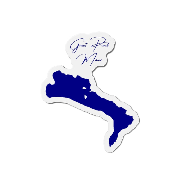 Maine  Great  Pond  Die  Cut  Magnet  front  position  view  from  front  4  x  4.webp