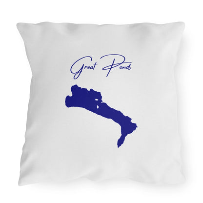 Maine  Great  Pond  Outdoor  Pillow  front  position  view  from  front  20  x  20.webp