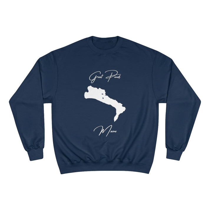 Maine  Great  Pond  Sweatshirt  front  position  view  from  front  navy.webp