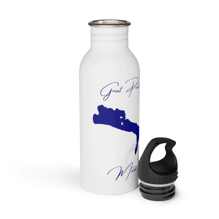 Maine  Great  Pond  Water  bottle  other  position  view  from  open  white.webp