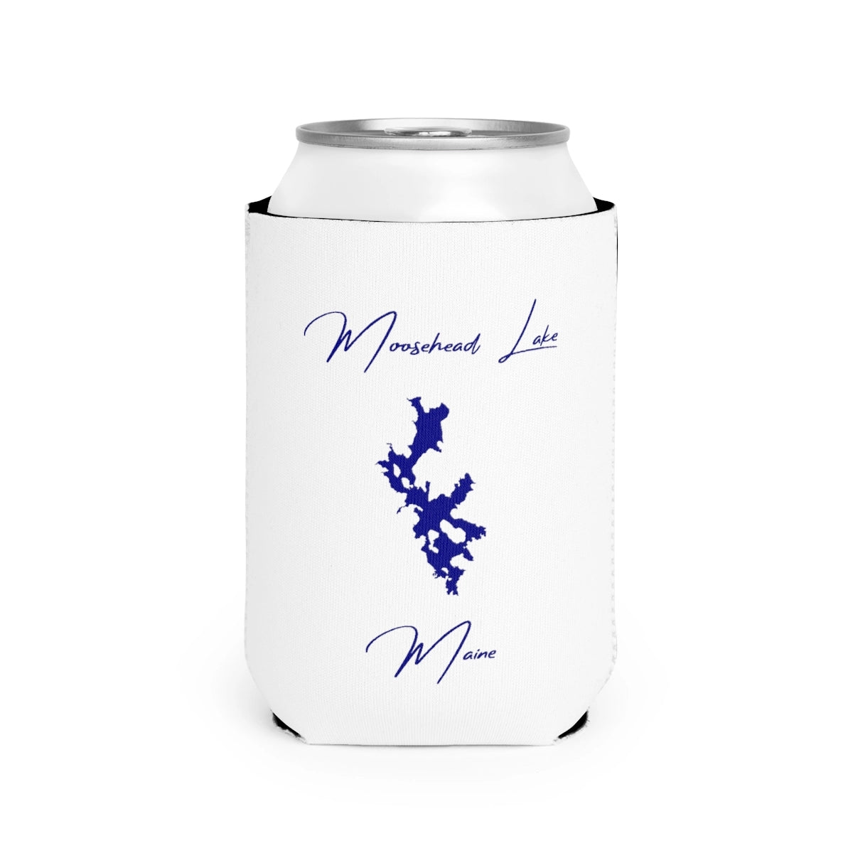 Maine  Moosehead  Lake  Can  Koozie  front  position  view  from  front-2  white.webp