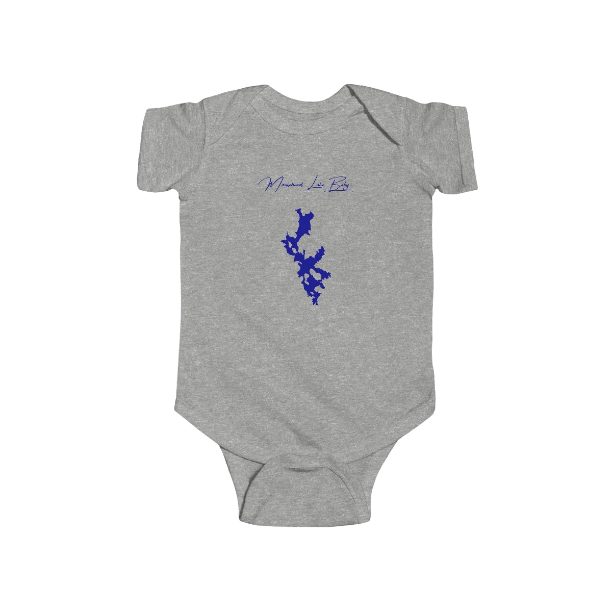 Maine  Moosehead  Lake  Onesie  front  position  view  from  front  heather.webp