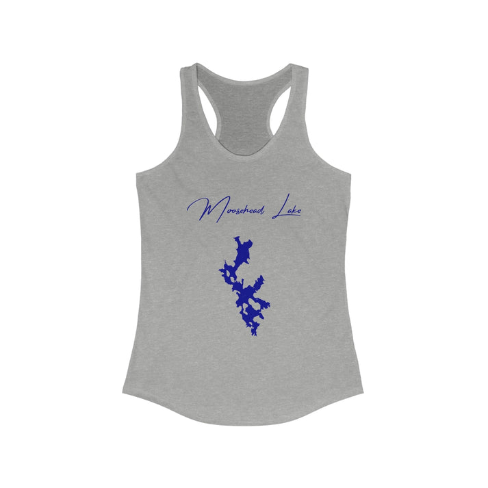 Maine  Moosehead  Lake  Racerback-Tank  front  position  view  from  front  heather  grey.webp