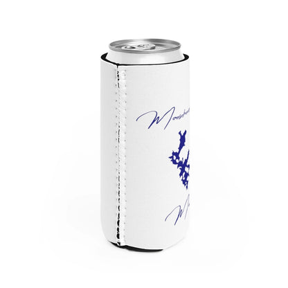 Maine  Moosehead  Lake  Slim  Can  Koozie  all  position  view  from  right  white.webp