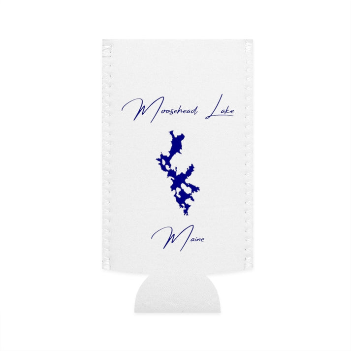 Maine  Moosehead  Lake  Slim  Can  Koozie  front  position  view  from  flat-front  white.webp