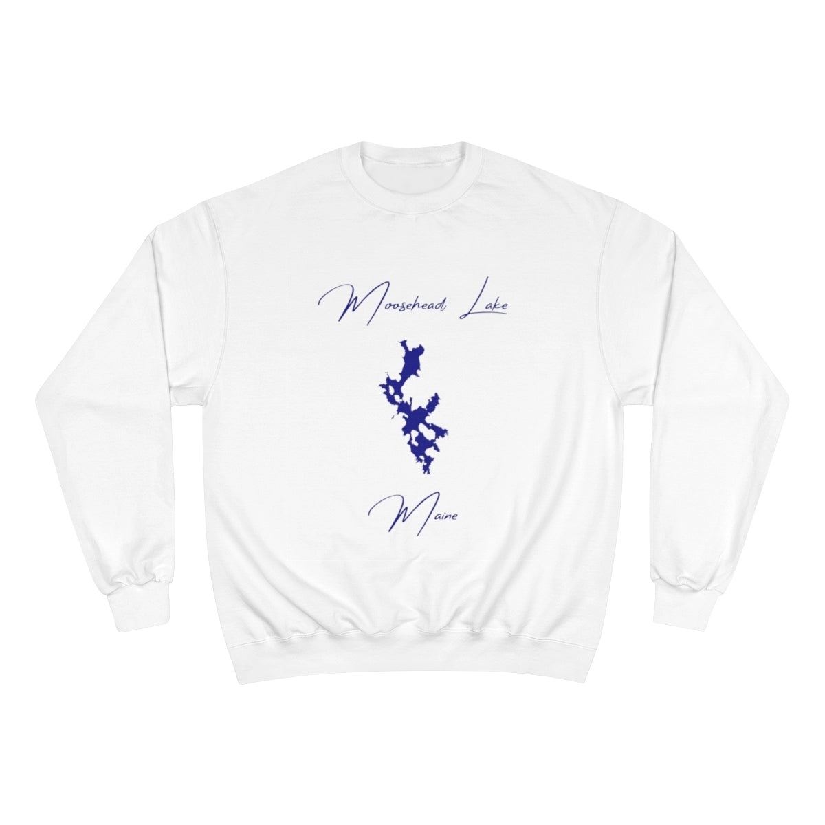 Maine  Moosehead  Lake  Sweatshirt  front  position  view  from  front  white.webp