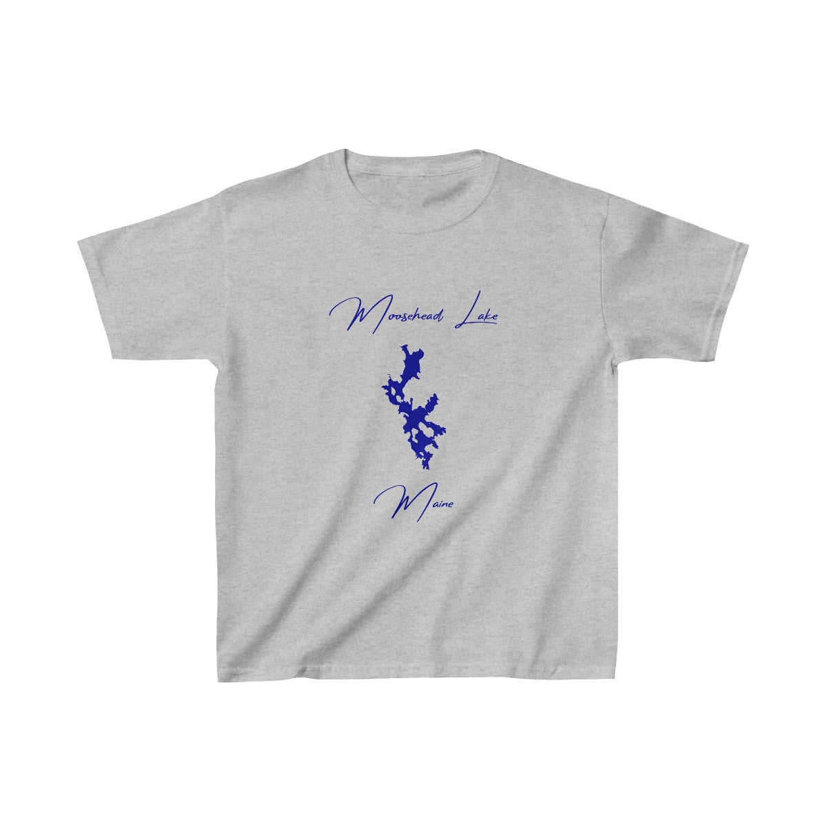 Maine  Moosehead  Lake  Youth  T-shirt  front  position  view  from  front  sport  grey.webp