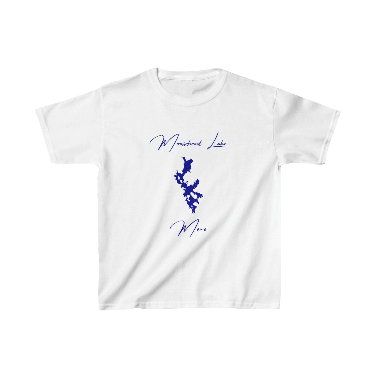 Maine  Moosehead  Lake  Youth  T-shirt  front  position  view  from  front  white.webp