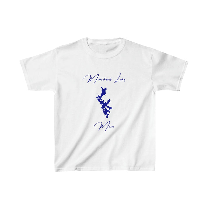 Maine  Moosehead  Lake  Youth  T-shirt  front  position  view  from  front  white.webp