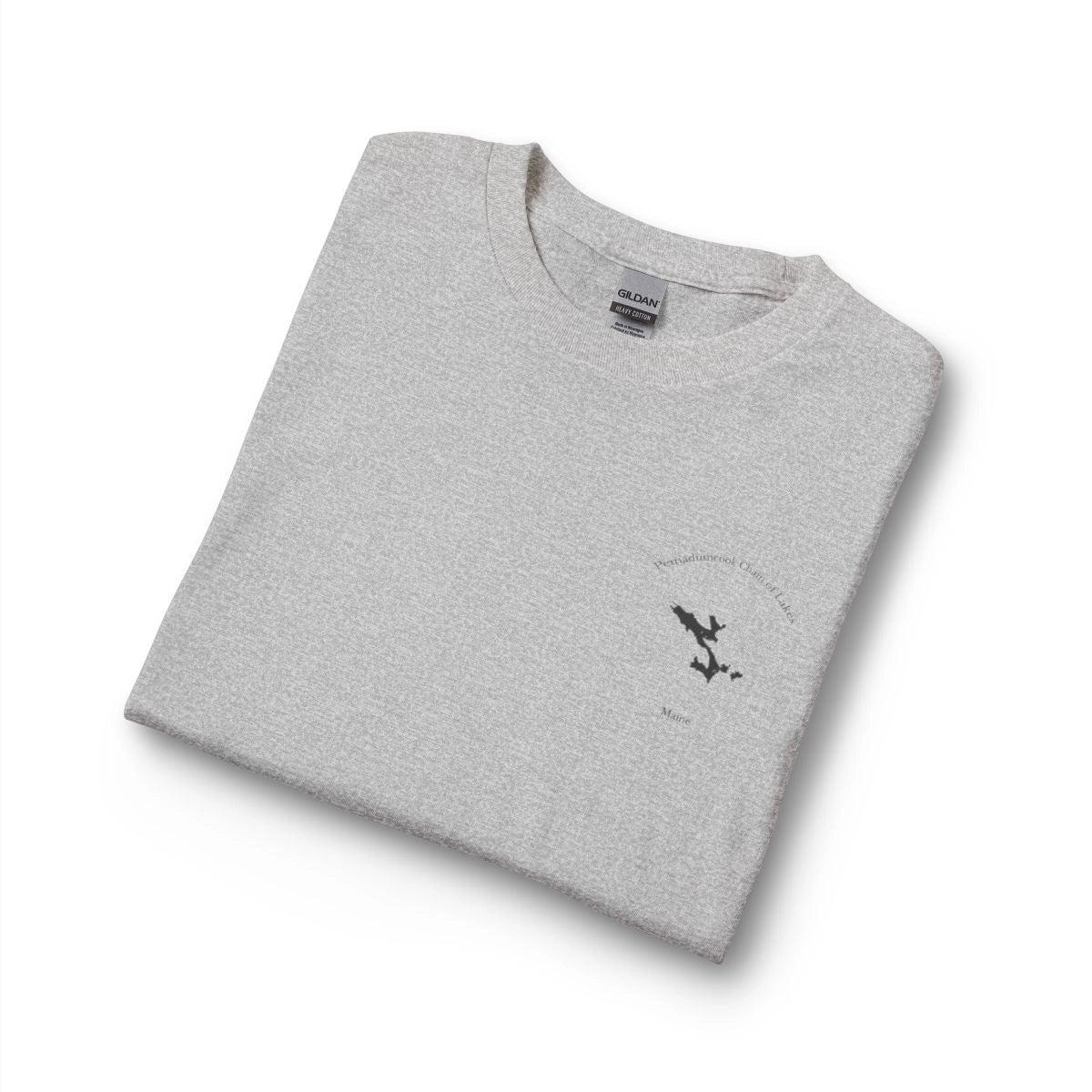 Maine  Pemadumcook  Chain  of  Lakes  Long  Sleeve  Fishing  T-shirt  other  position  view  from  folded  sport  grey.webp