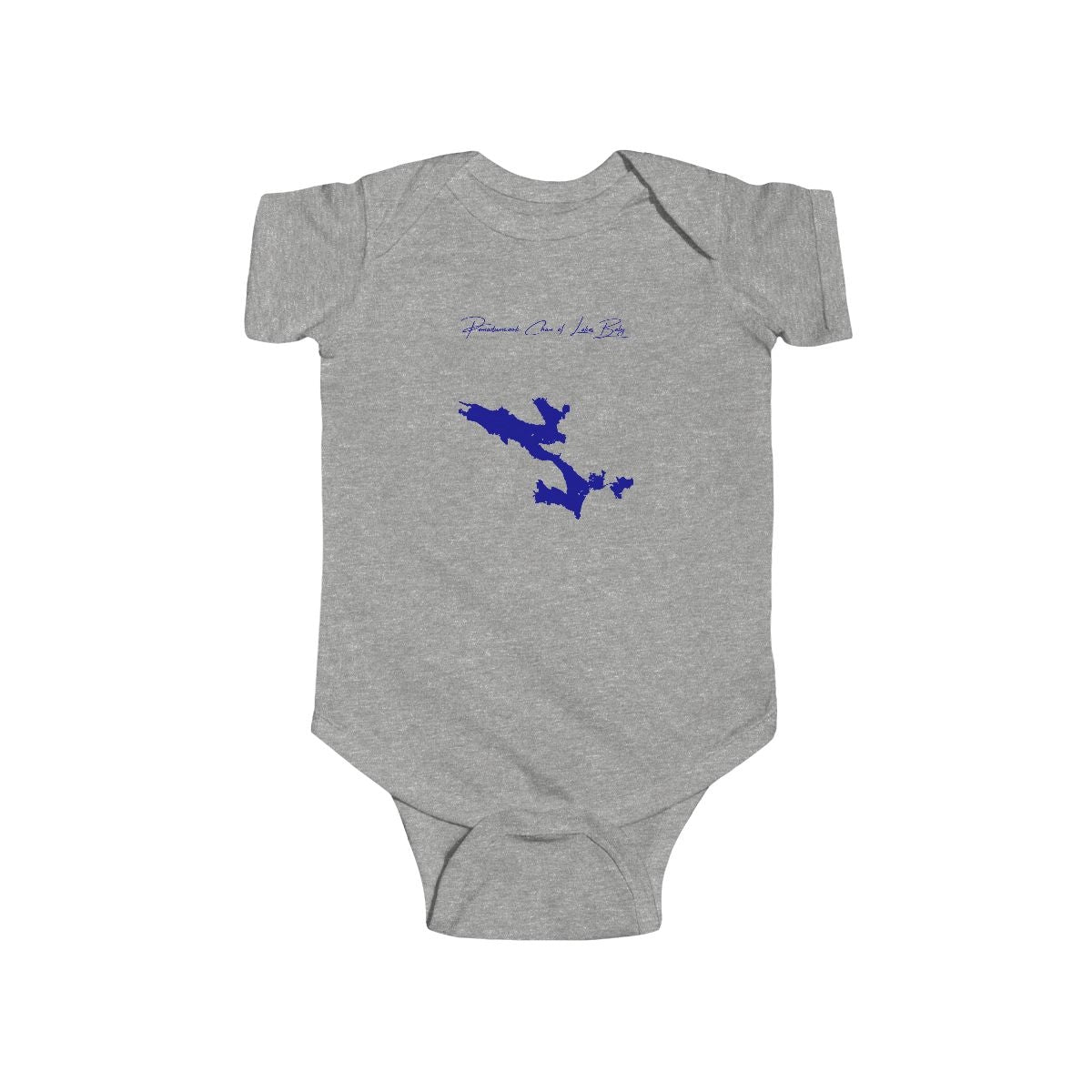 Maine  Pemadumcook  Chain  of  Lakes  Onesie  front  position  view  from  front  heather.webp
