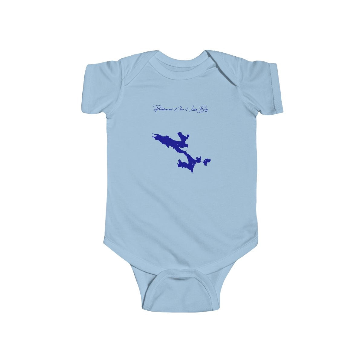 Maine  Pemadumcook  Chain  of  Lakes  Onesie  front  position  view  from  front  light  blue.webp