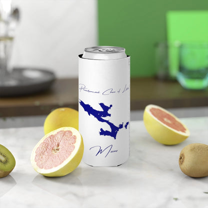 Maine  Pemadumcook  Chain  of  Lakes  Slim  Can  Koozie  front  position  view  from  context-2  white.webp