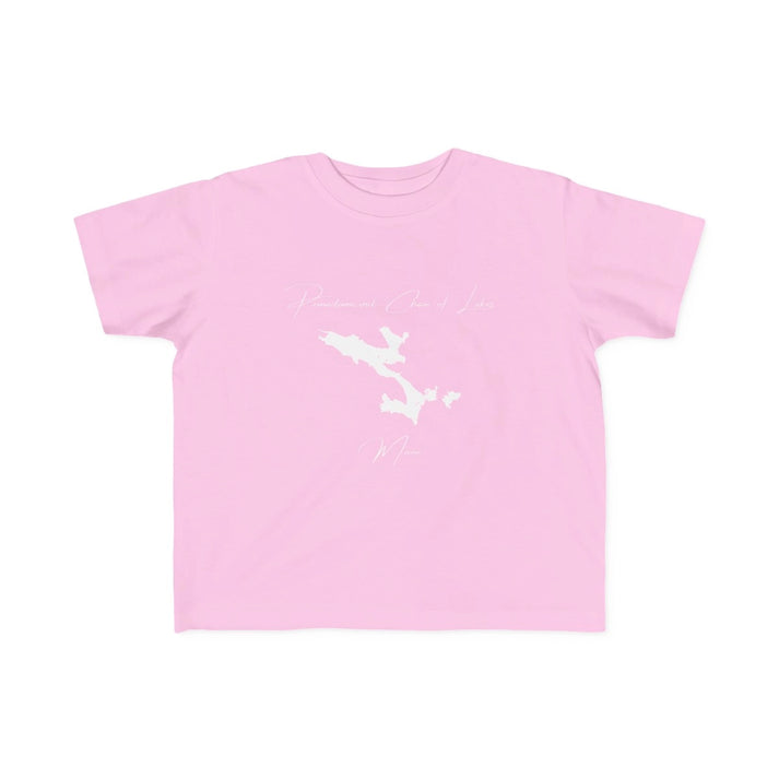 Maine  Pemadumcook  Chain  of  Lakes  Toddler  T-shirt  front  position  view  from  front  pink.webp
