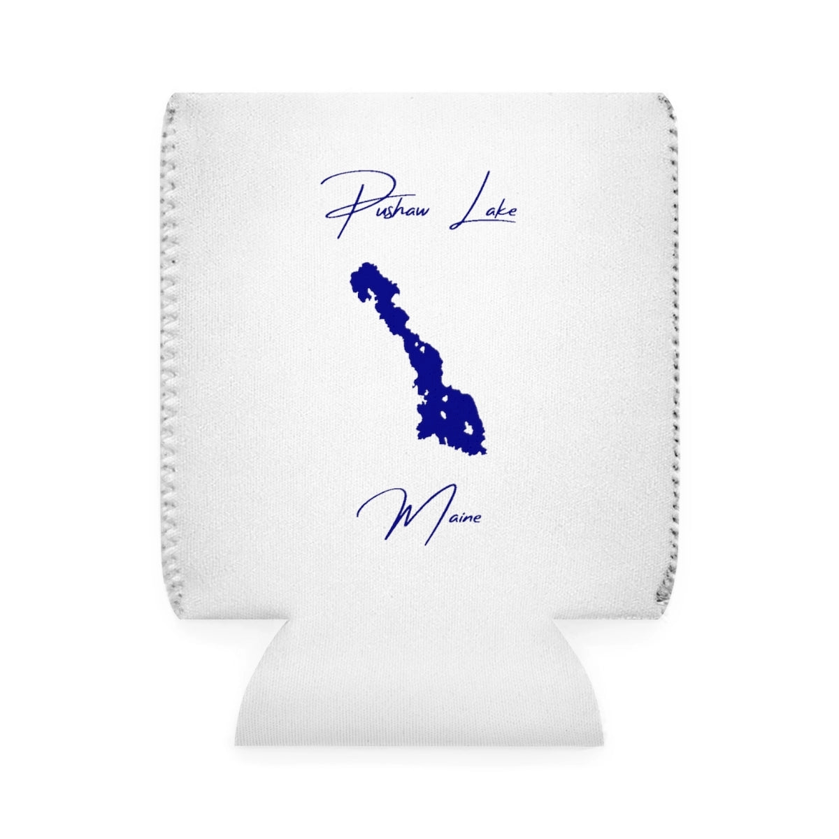 Maine  Pushaw  Lake  Can  Koozie  front  position  view  from  front-1  white.webp