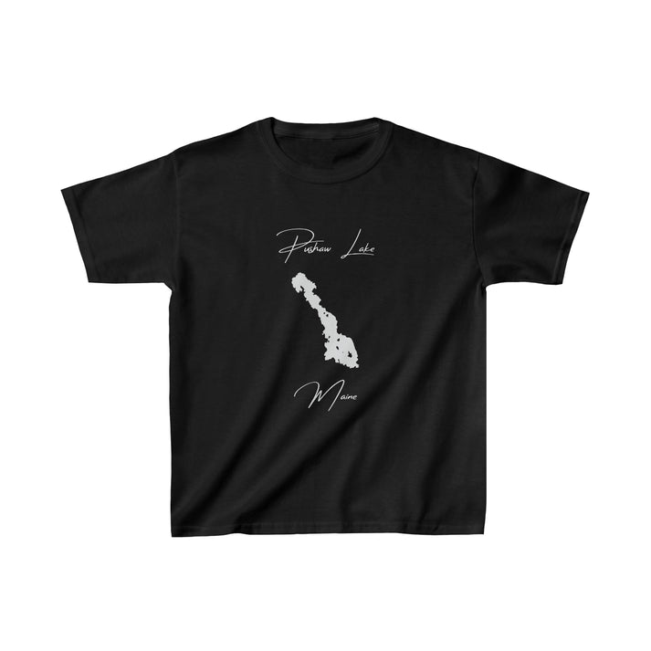 Maine  Pushaw  Lake  Youth  T-shirt  front  position  view  from  front  black.webp