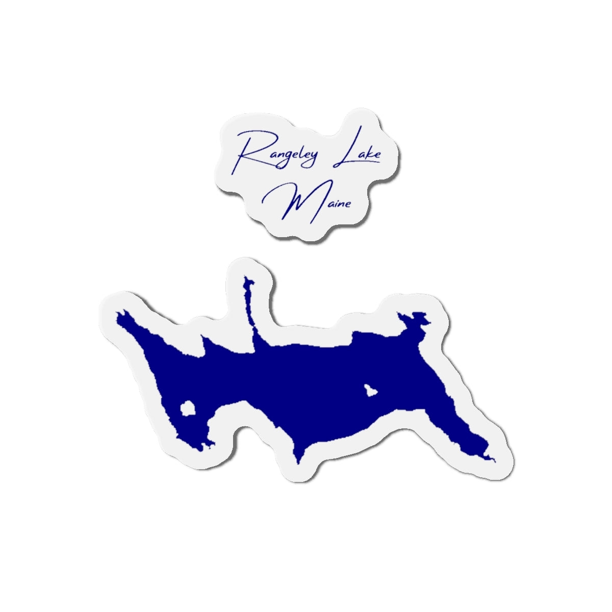 Maine  Rangeley  Lake  Die  Cut  Magnet  front  position  view  from  front  4  x  4.webp