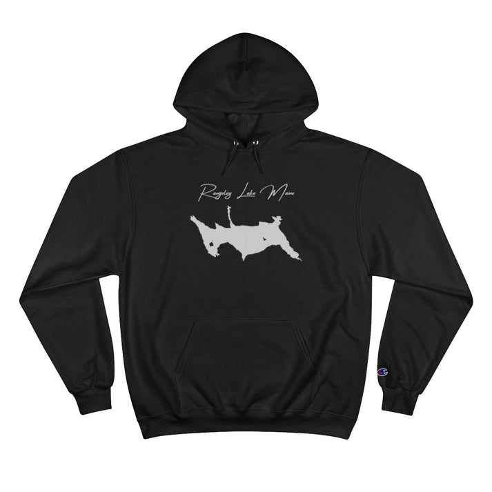 Maine  Rangeley  Lake  Hoodie  front  position  view  from  front  black.webp