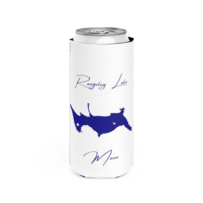 Maine  Rangeley  Lake  Slim  Can  Koozie  front  position  view  from  front  white.webp