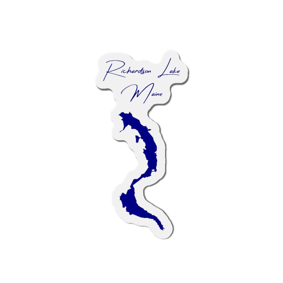Maine  Richardson  Lake  Die  Cut  Magnet  front  position  view  from  front  4  x  4.webp