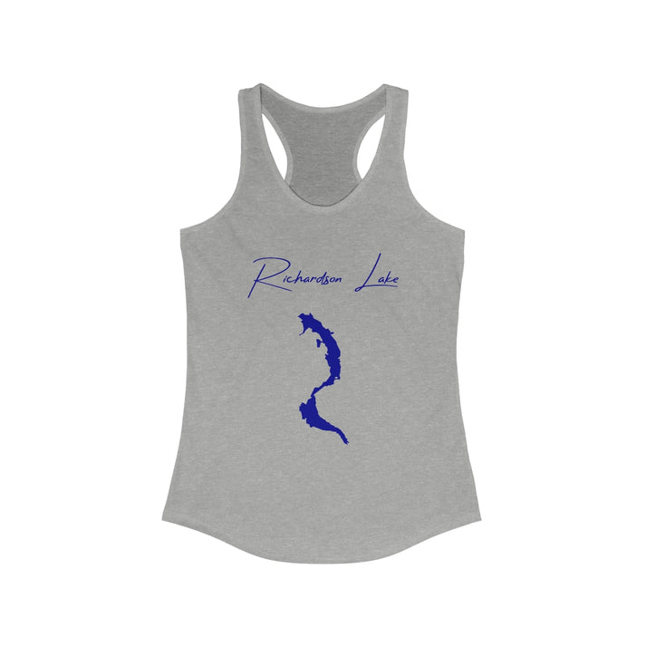 Maine  Richardson  Lake  Racerback-Tank  front  position  view  from  front  heather  grey.webp