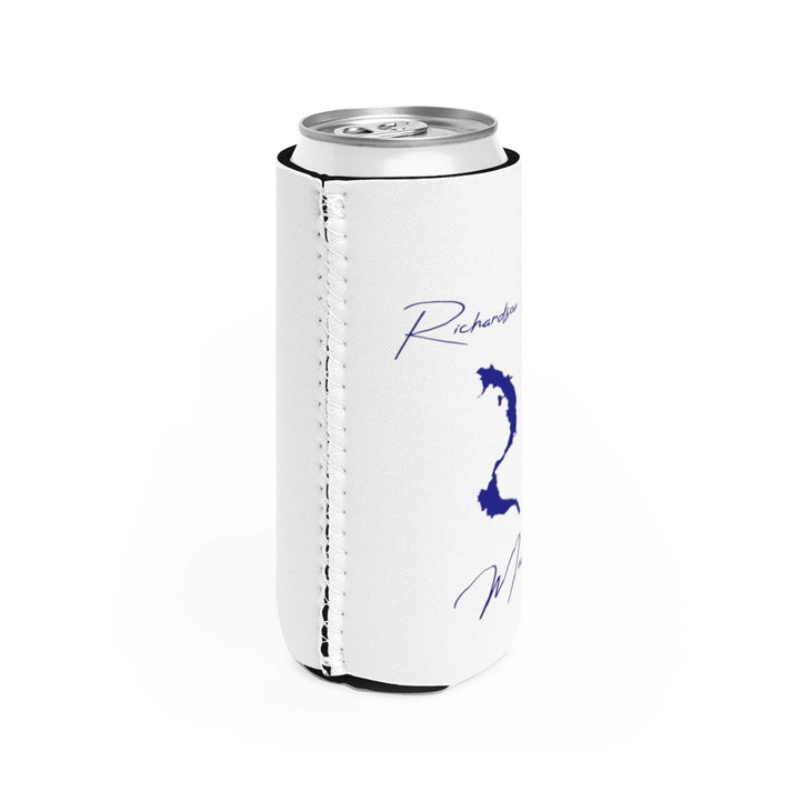 Maine  Richardson  Lake  Slim  Can  Koozie  all  position  view  from  right  white.webp