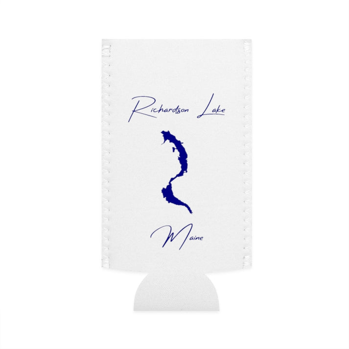 Maine  Richardson  Lake  Slim  Can  Koozie  front  position  view  from  flat-front  white.webp