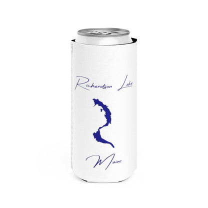 Maine  Richardson  Lake  Slim  Can  Koozie  front  position  view  from  front  white.webp