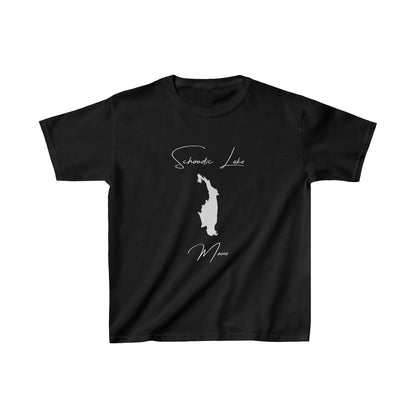 Maine  Schoodic  Lake  Youth  T-shirt  front  position  view  from  front  black.webp