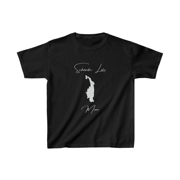 Maine  Schoodic  Lake  Youth  T-shirt  front  position  view  from  front  black.webp