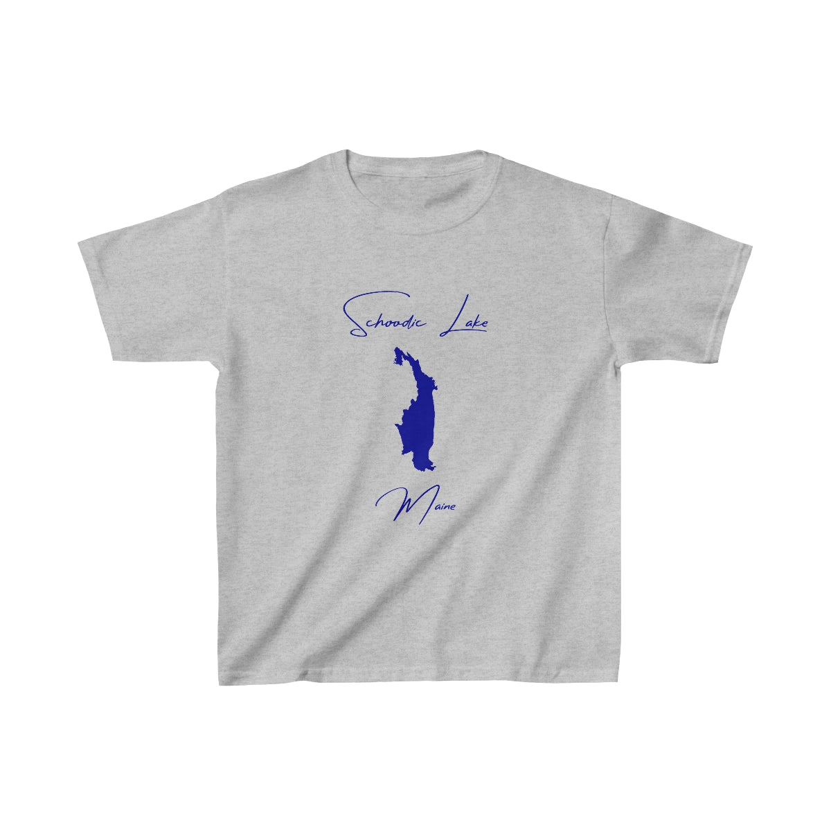 Maine  Schoodic  Lake  Youth  T-shirt  front  position  view  from  front  sport  grey.webp