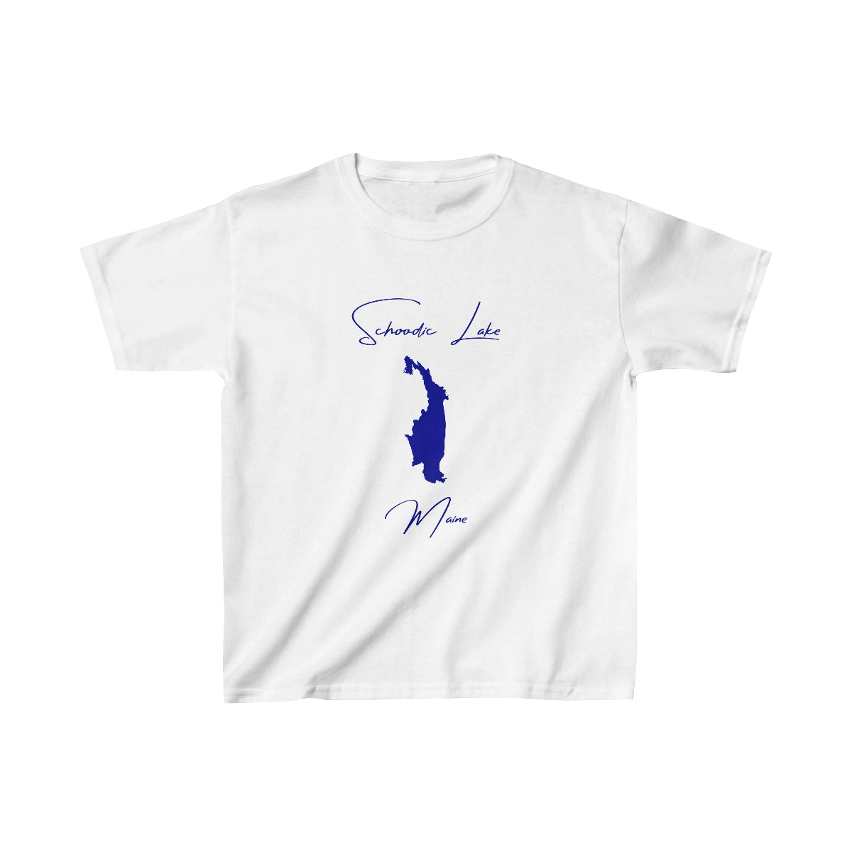 Maine  Schoodic  Lake  Youth  T-shirt  front  position  view  from  front  white.webp