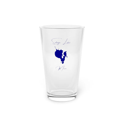 Maine  Sebago  Lake  16oz  Pint  Glass  front  position  view  from  front  16oz.webp
