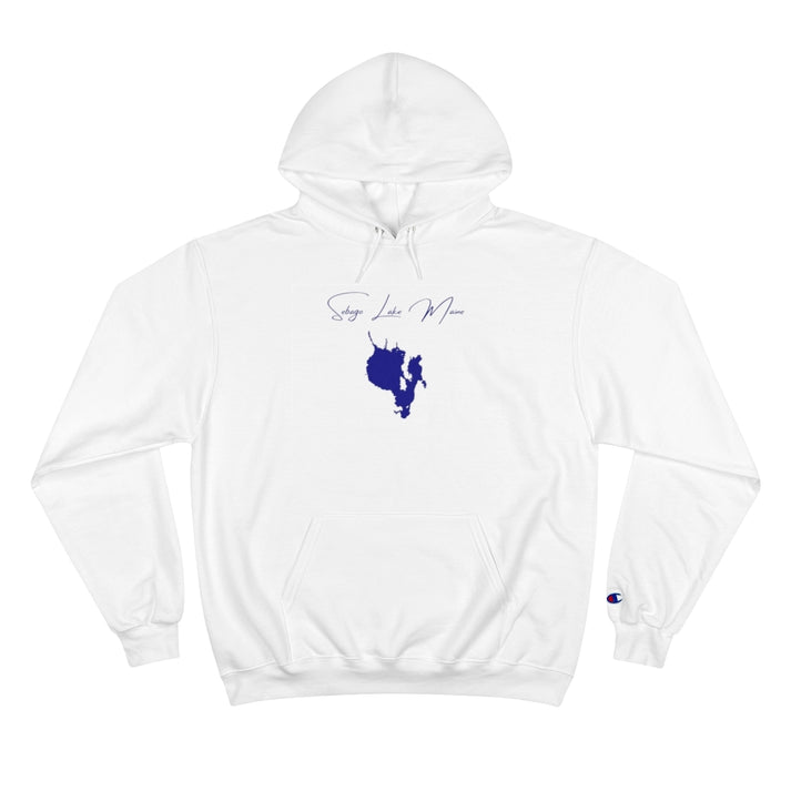 Maine  Sebago  Lake  Hoodie  front  position  view  from  front  white.webp