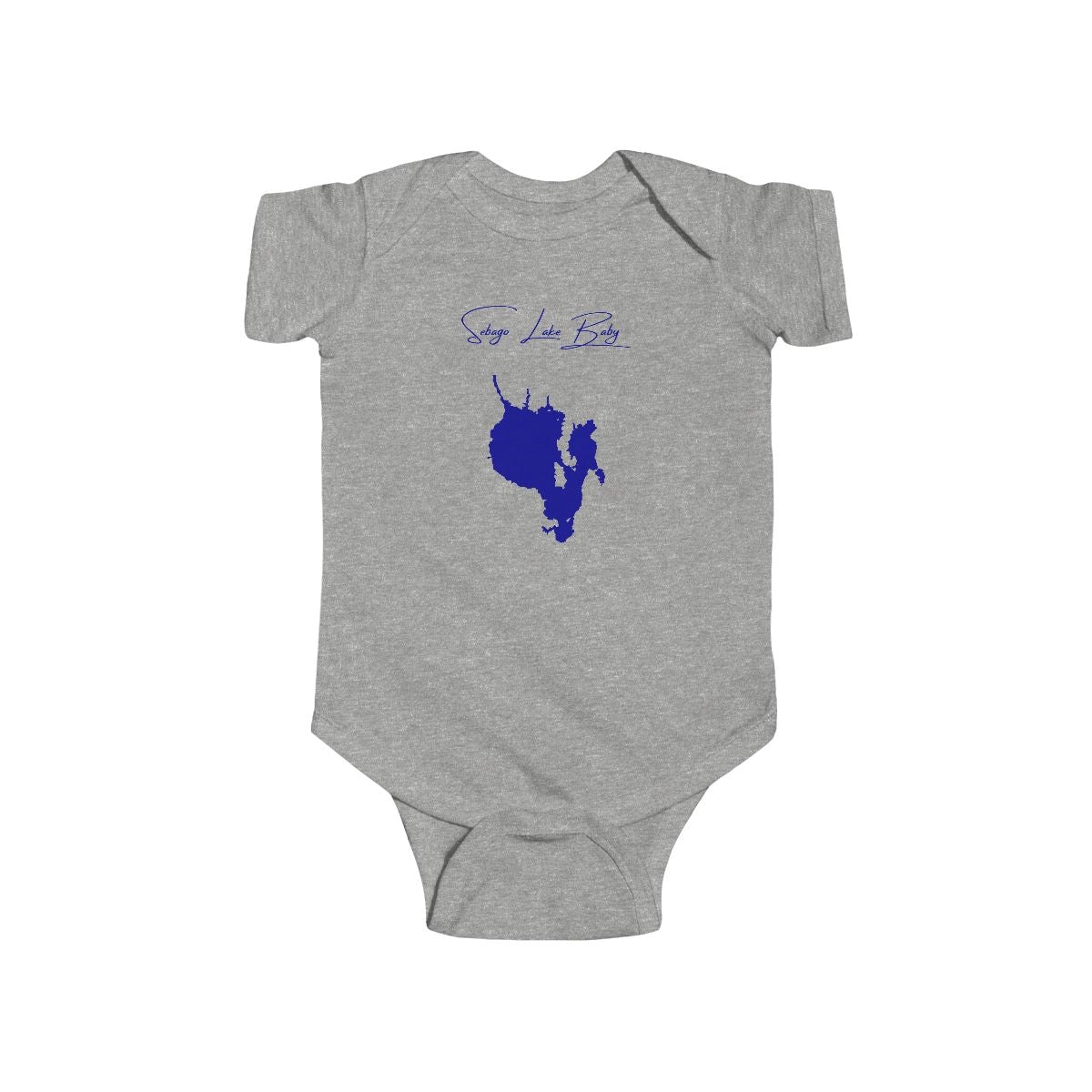 Maine  Sebago  Lake  Onesie  front  position  view  from  front  heather.webp